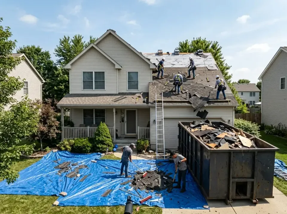roof-replacement-debris-remova-004 — frequently asked questions, Cheapest Dumpster Rentals in Carrollton, IL